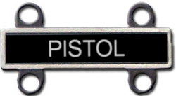 US Army Pistol Qualification Badge (Antique Silver Finish)