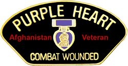 Afghanistan Purple Heart Hat or Lapel Pin