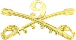 9th Cavalry Crossed Sabers Badge (2 1/4")