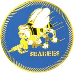 U.S. Navy Seabees Large Hat or Lapel Pin (1 1/2")