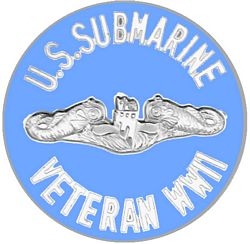 U.S. Navy World War II Submarine Veteran Large Hat or Lapel Pin (1 1/2")
